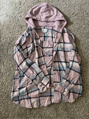 American Eagle Hooded Flannel